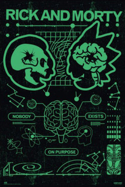 Poster Rick and Morty - Nobody Exist on Purpose 61x91,5cm