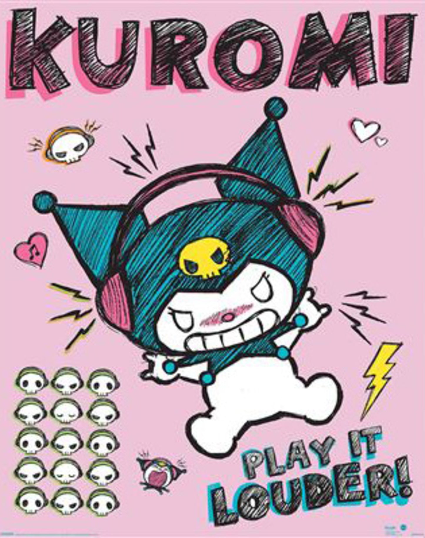 Poster Sanrio - Kurom Louder 40x50cm