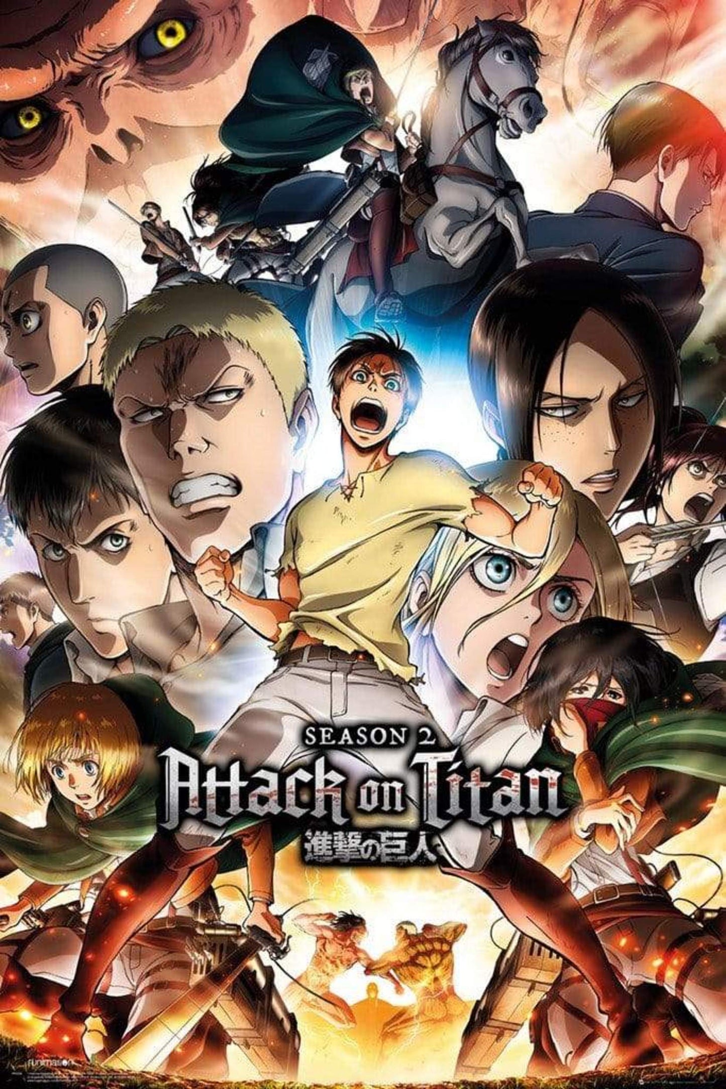 Poster Attack on Titan - Season 2 Collage Key Art 61x91,5cm