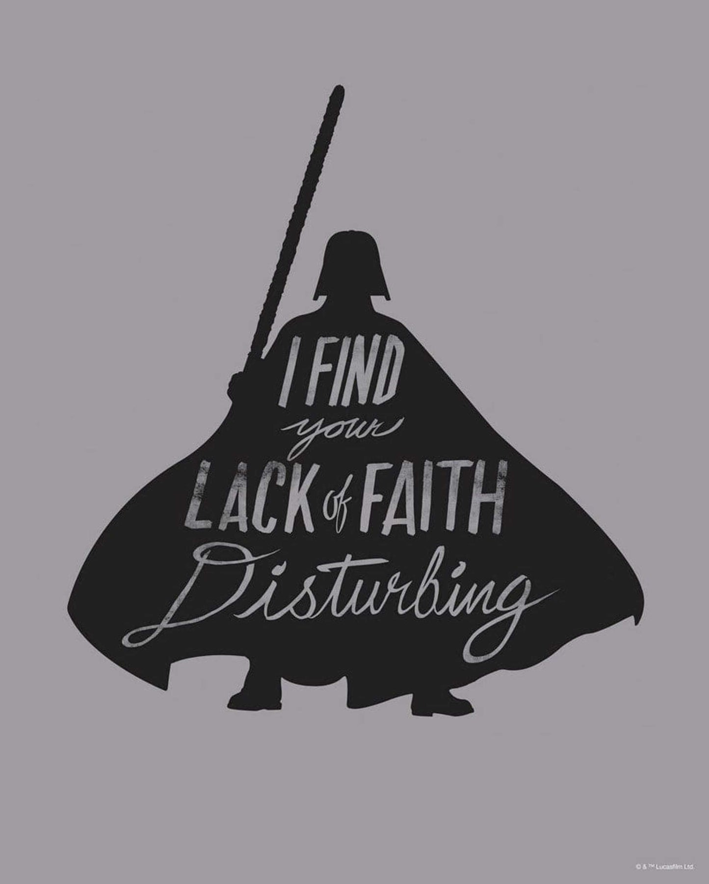 Art Print Star Wars - Silhouette Quotes Vader 40x50cm