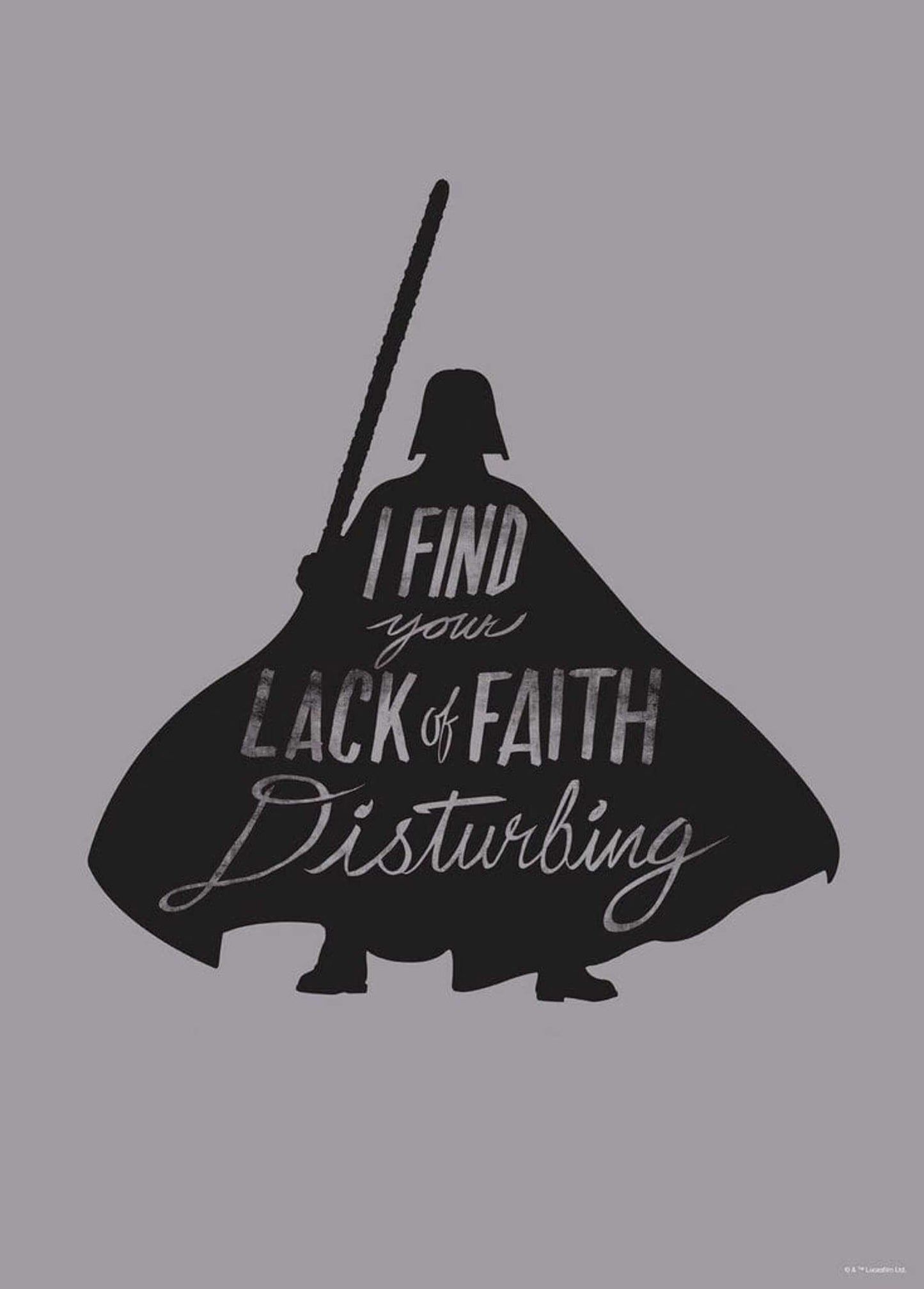 Art Print Star Wars - Silhouette Quotes Vader 50x70cm