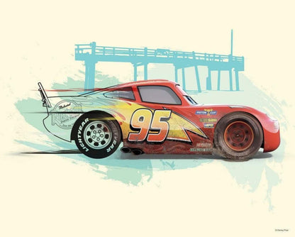 Art Print Cars - Lightning McQueen - 50x40cm