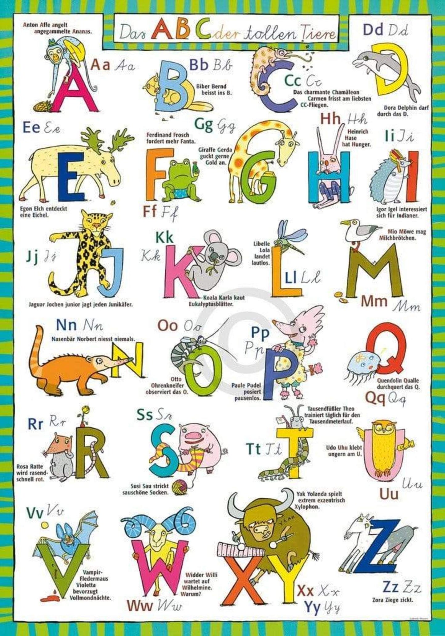 Gabriele Altevers - ABC der tollen Tiere Art Print 48x68cm