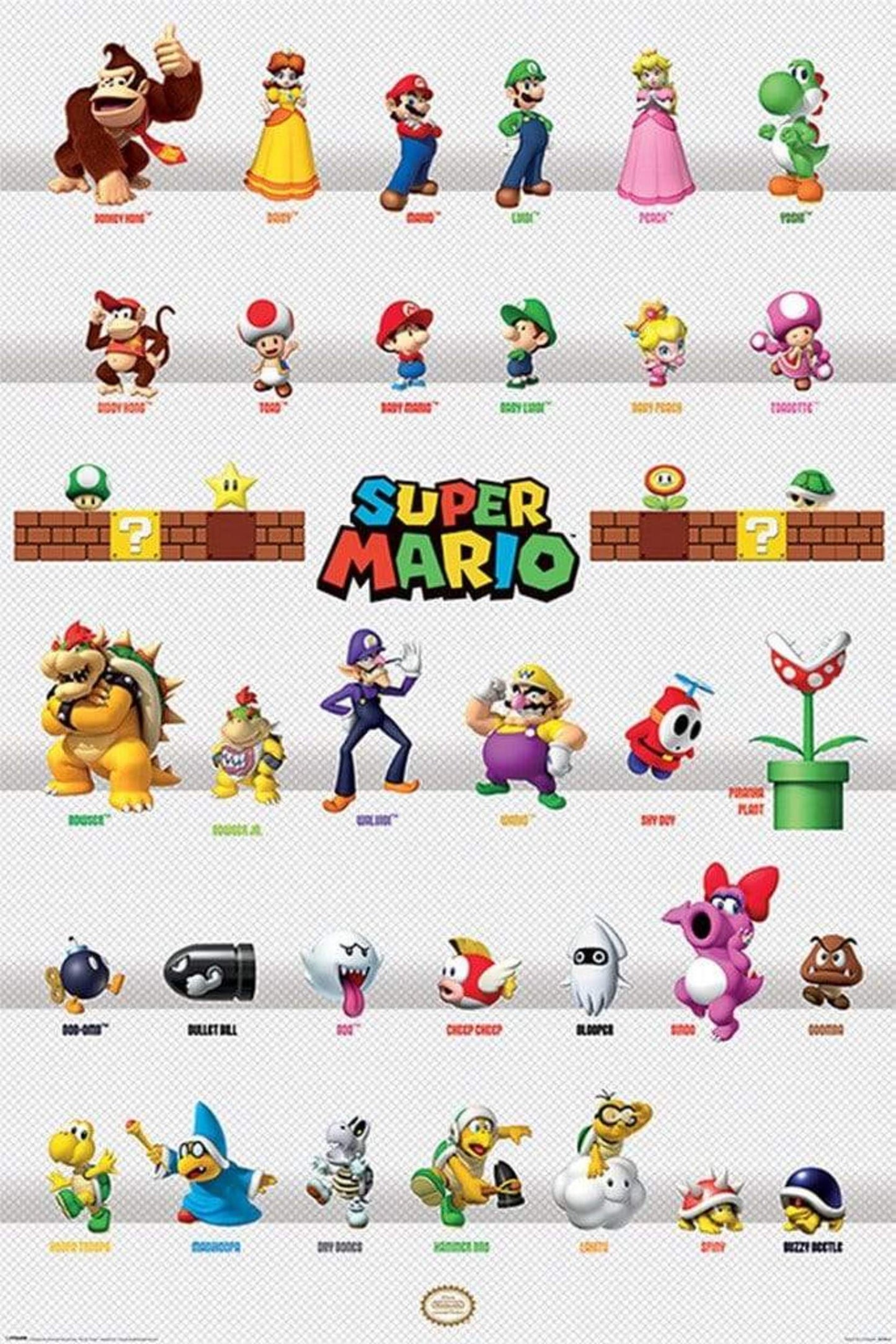 Poster Super Mario - Character Parade 61x91,5cm