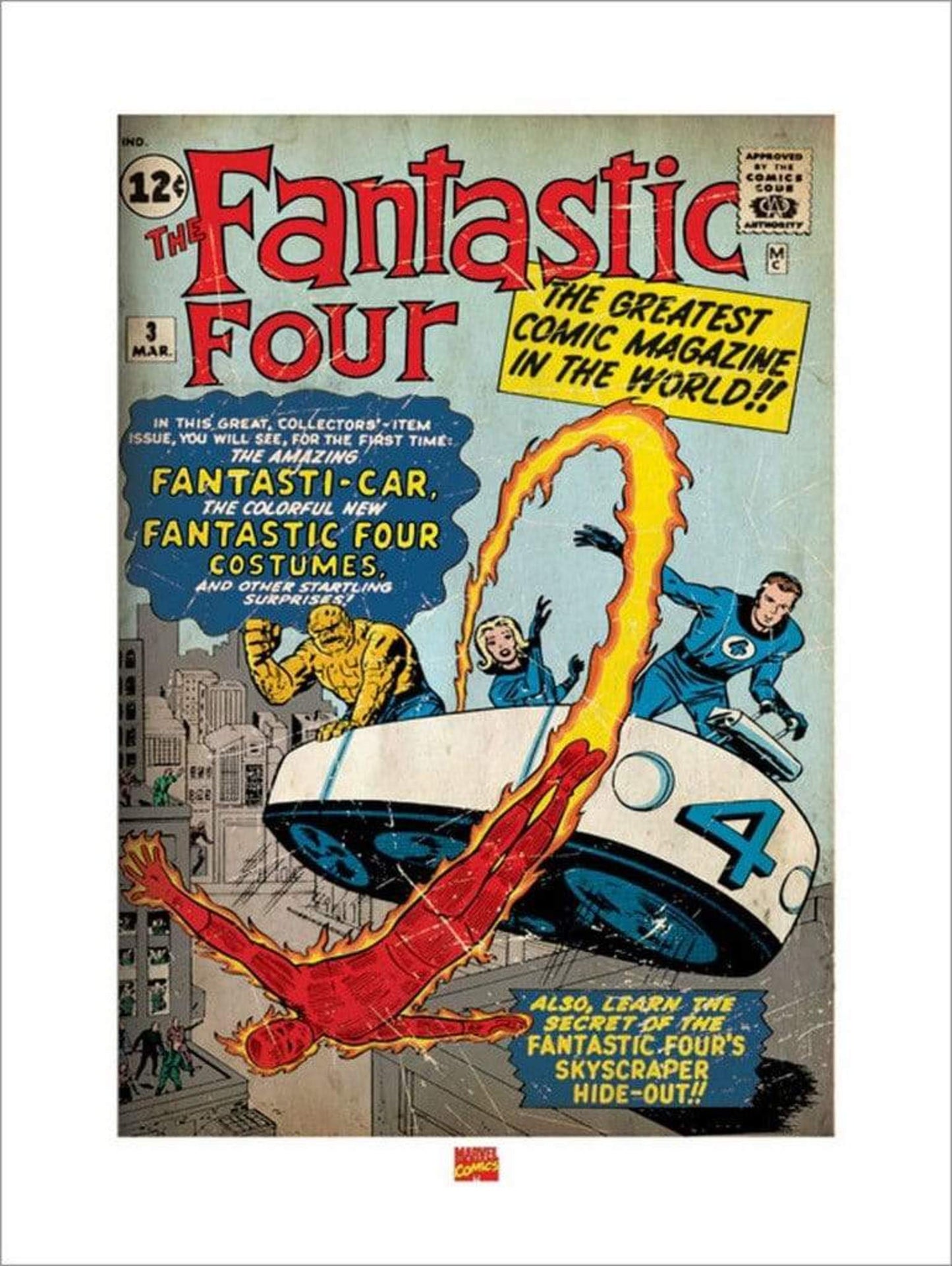 Art Print Fantastic Four - Cover 60x80cm