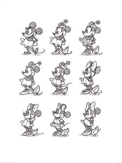 Art Print Minnie Mouse - Sketched Multi 60x80cm