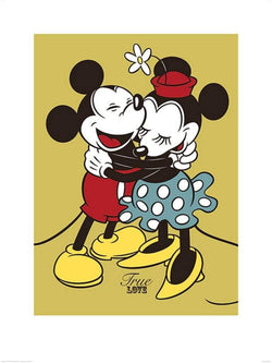 Art Print Mickey and Minnie Mouse - True Love 60x80cm