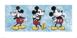 Art Print Mickey Mouse - Squeaky Chic Triptych 100x50cm