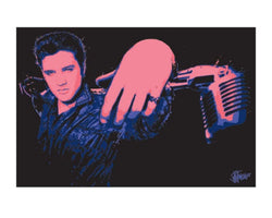 Art Print Elvis Presley - Microphone 40x50cm