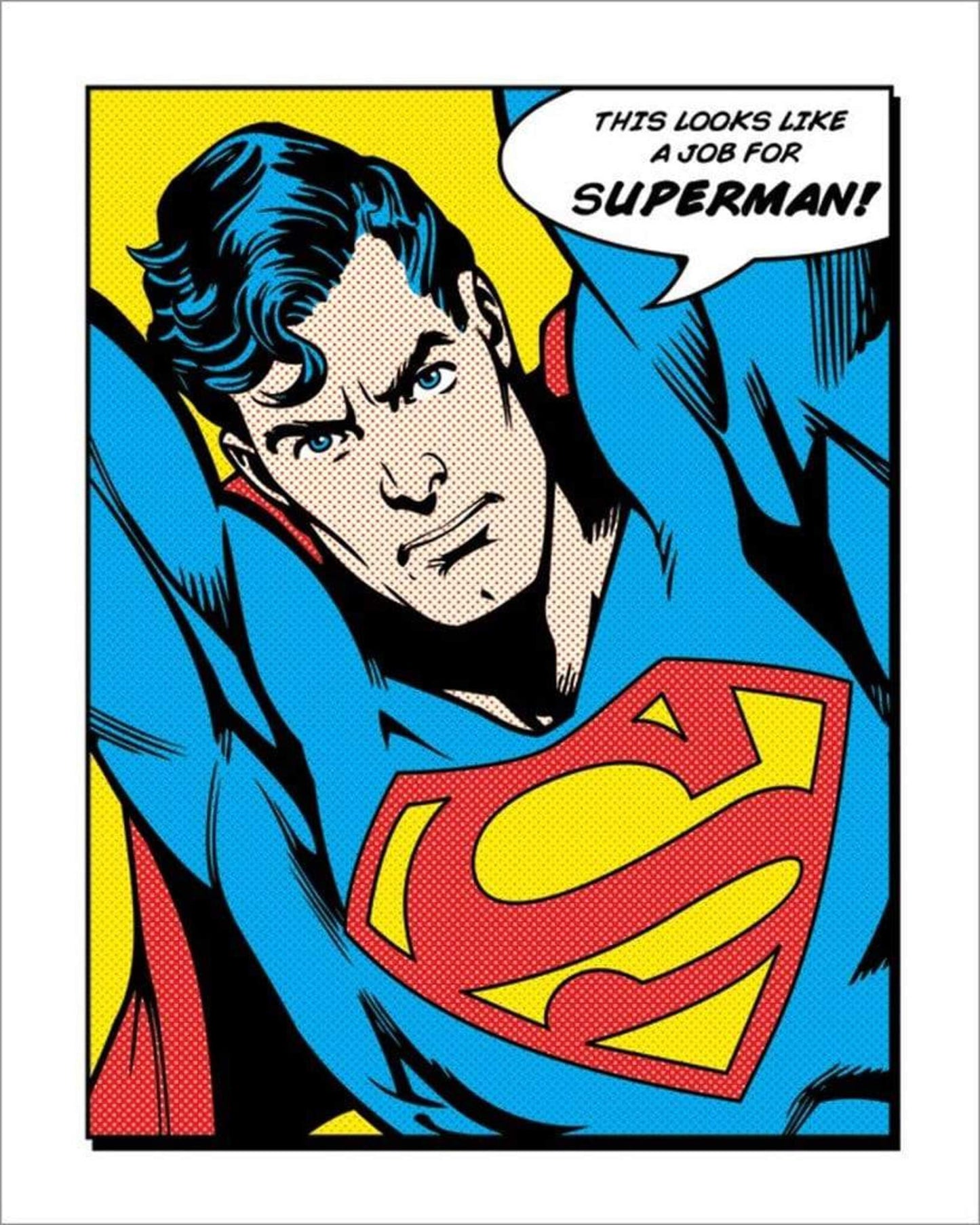Art Print Superman - Looks Like A Job For 40x50cm