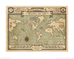 Art Print Fantastic Beasts - Mappa Mundi 50x40cm