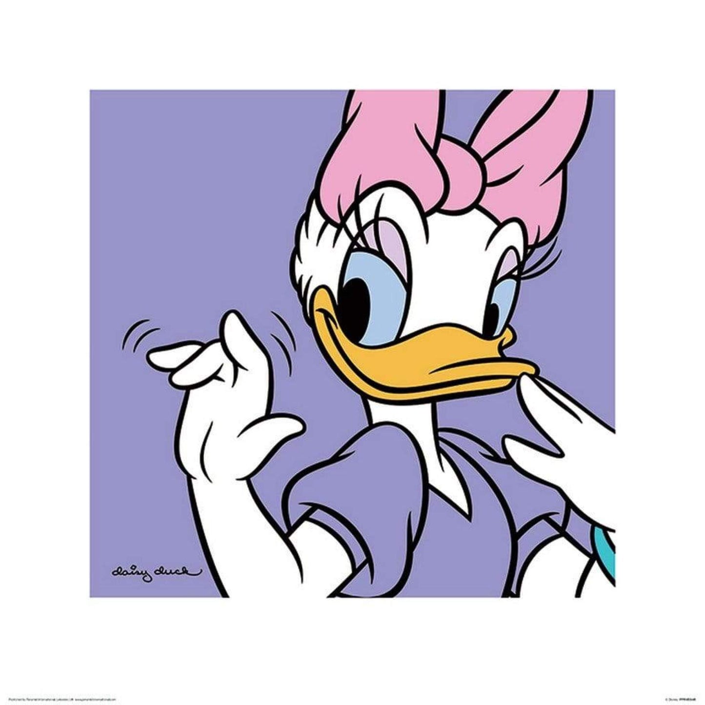 Art Print Daisy Duck Lilac 40x40cm