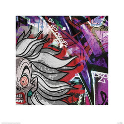 Art Print Cruella Deville Graffiti 40x40cm