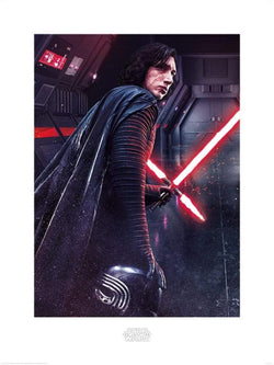Art Print Star Wars - The Last Jedi Kylo Ren Rage 60x80cm