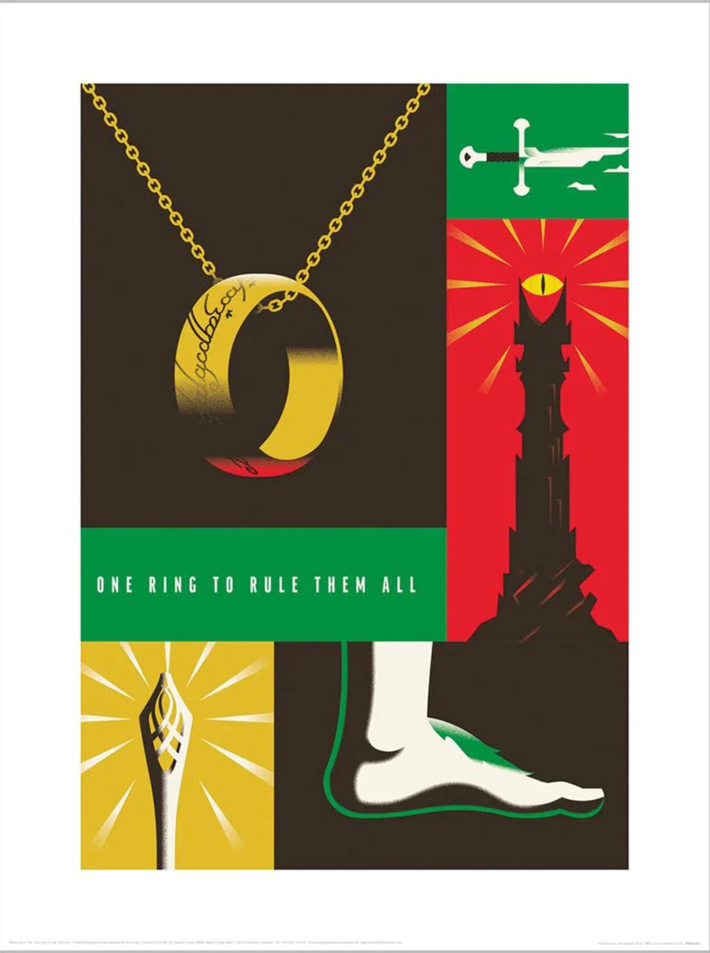 Warner Bros - One Ring To Rule Them All Art Print 30x40cm