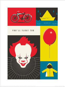 Warner Bros - You Will Float Too Art Print 30x40cm