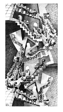 Art Print M. C. Escher - Treppenhaus 45x79cm