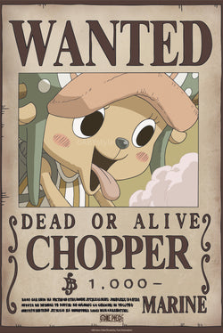 Poster One Piece - Wanted Chopper Wano 38x52cm
