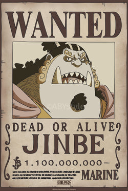 Poster One Piece - Wanted Jinbe Wano 38x52cm