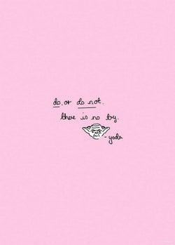 Art Print Star Wars - Quote Yoda Cute 50x70cm