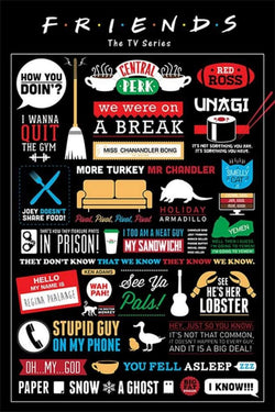 Poster Friends - Infographic 61x91,5cm