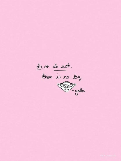 Art Print Star Wars - Quote Yoda Cute 30x40cm