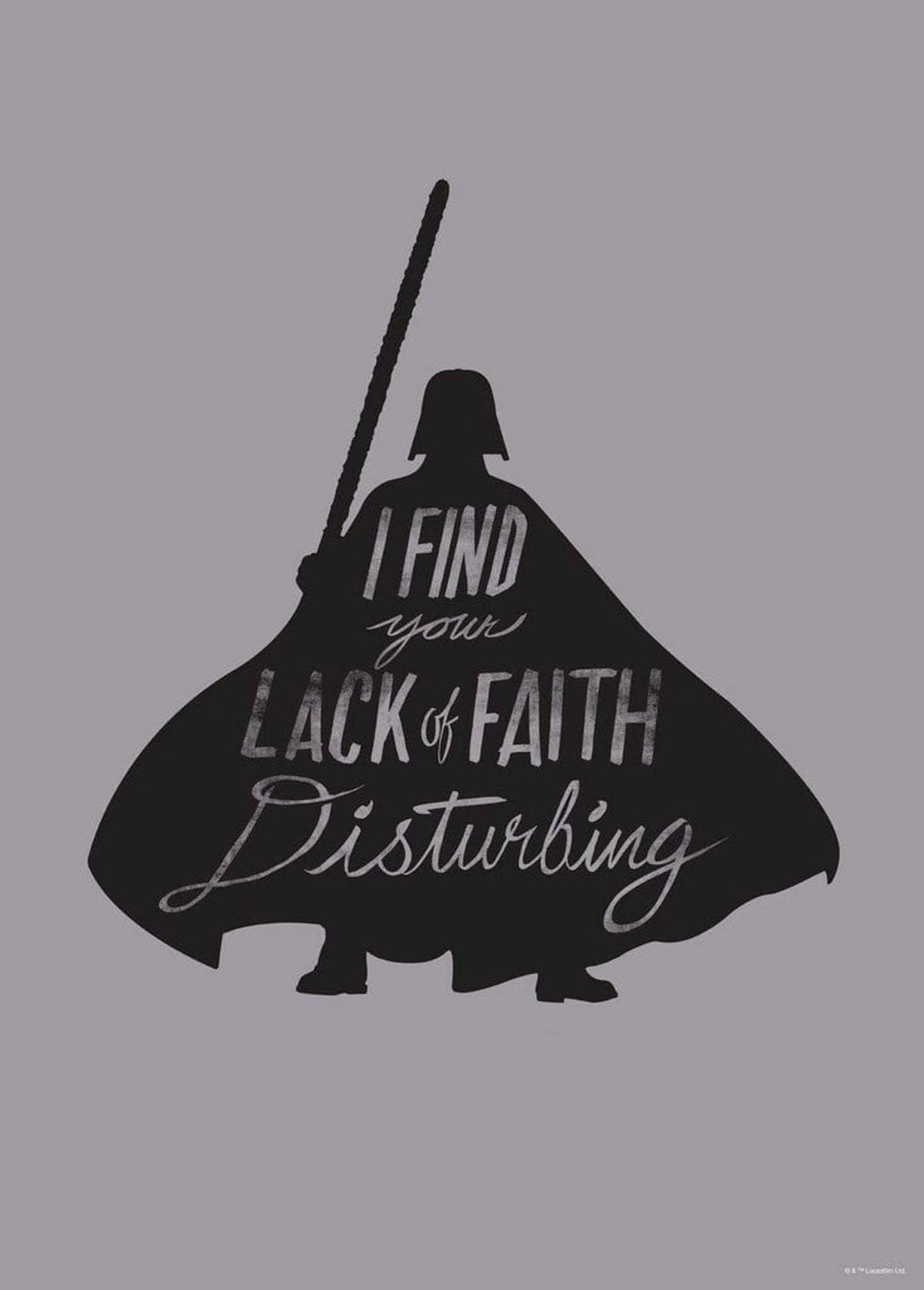 Art Print Star Wars - Silhouette Quotes Vader 50x70cm