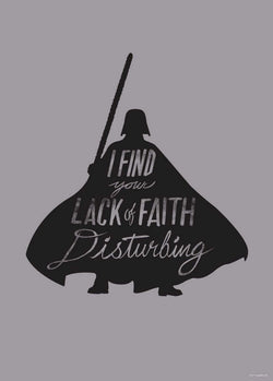 Art Print Star Wars - Silhouette Quotes Vader 50x70cm