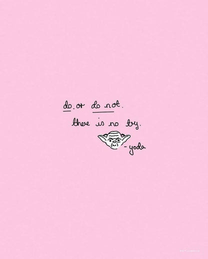 Art Print Star Wars - Quote Yoda Cute 40x50cm