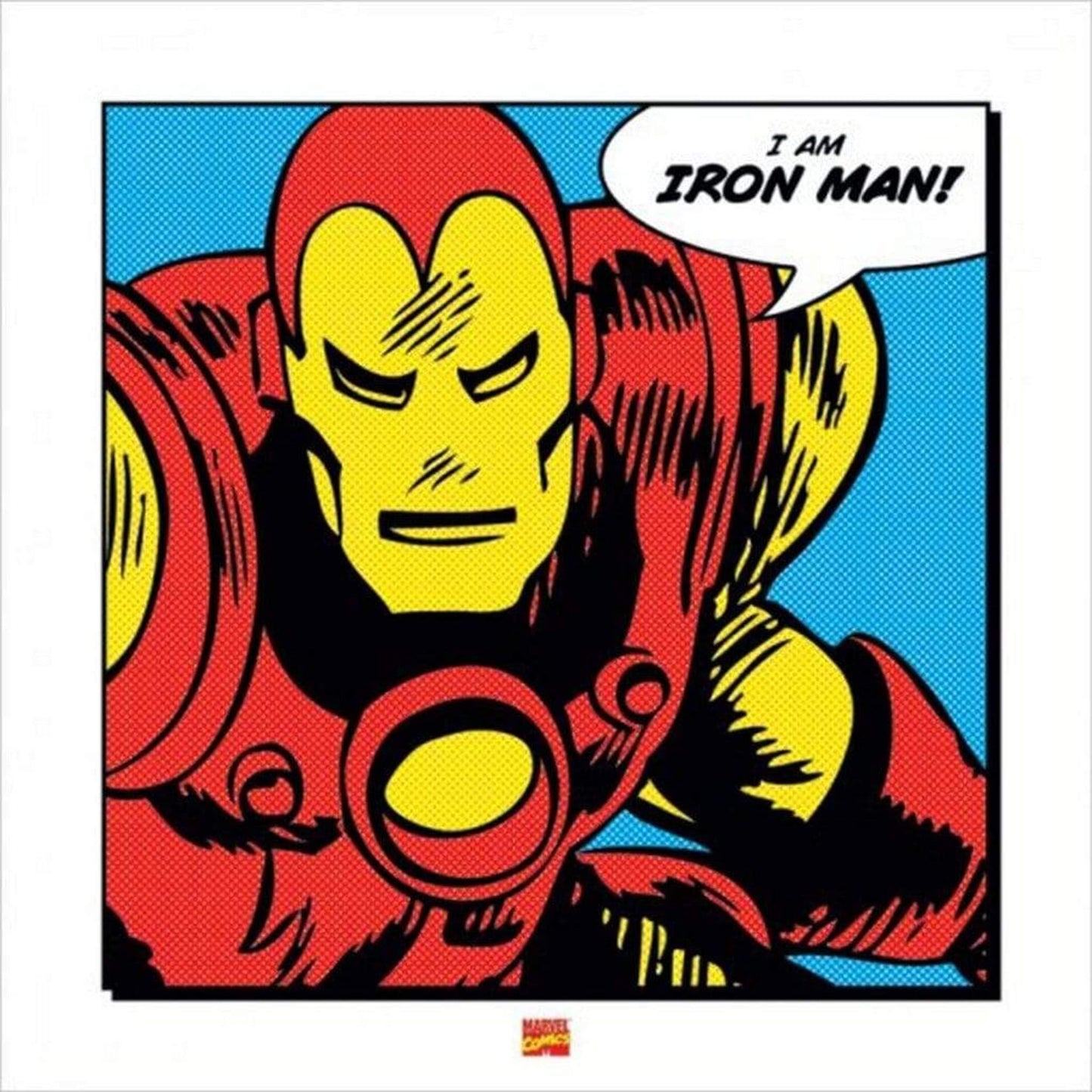 Art Print Iron Man - I Am 40x40cm