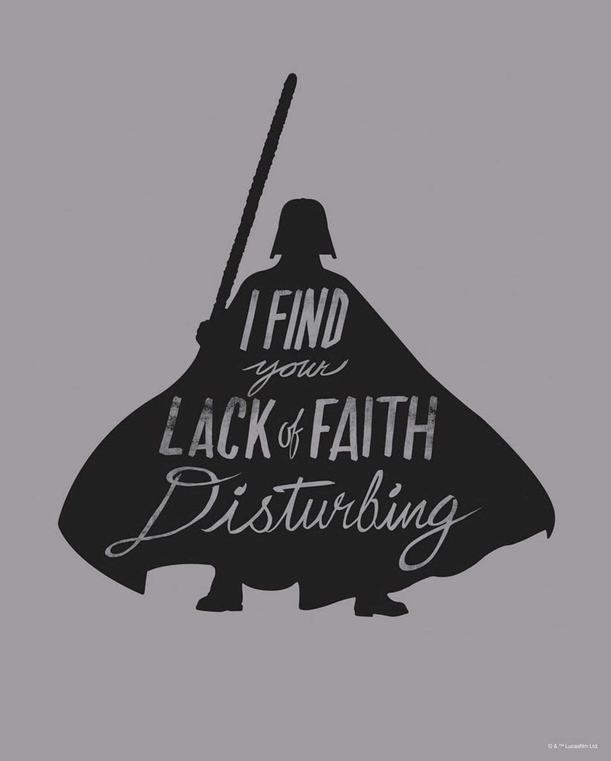 Art Print Star Wars - Silhouette Quotes Vader 40x50cm