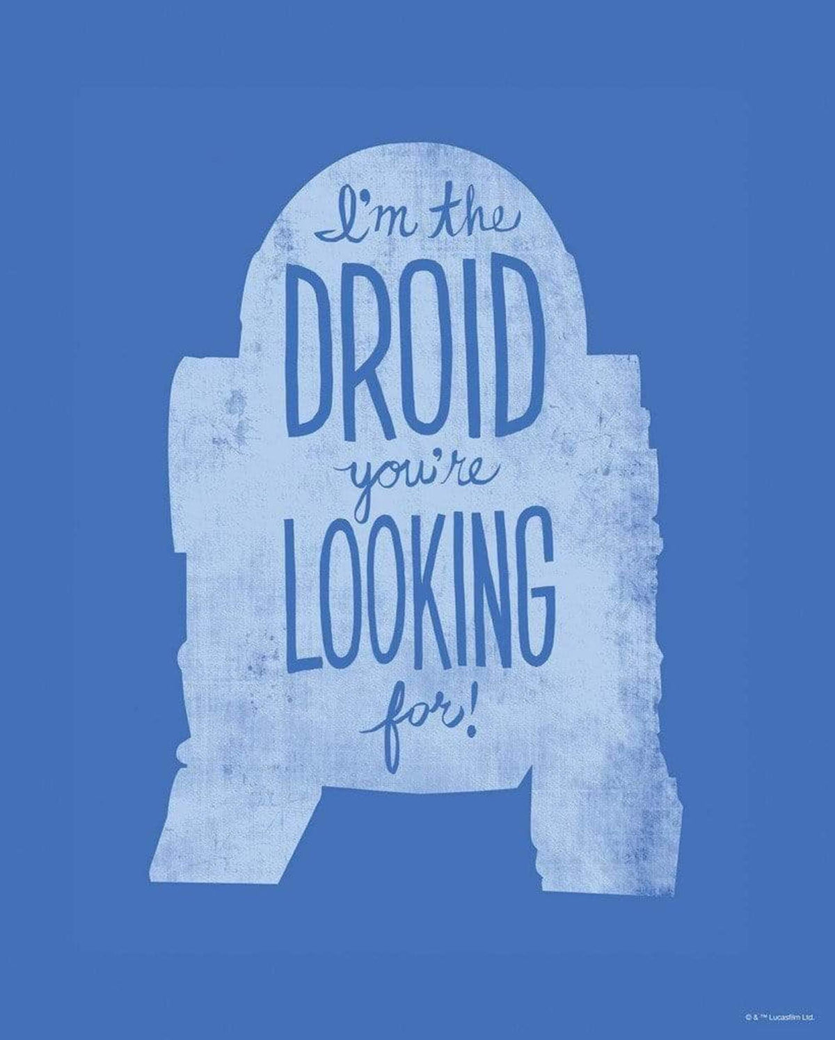 Art Print Star Wars - Silhouette Quotes R2D2 40x50cm