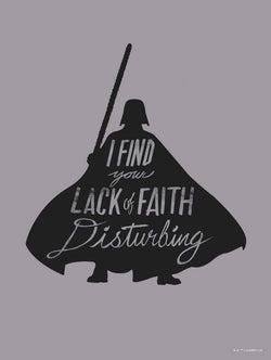 Art Print Star Wars - Silhouette Quotes Vader 30x40cm