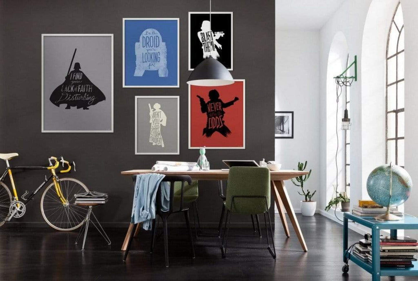 Art Print Star Wars - Silhouette Quotes Leia 40x50cm