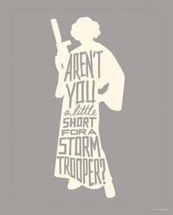 Art Print Star Wars - Silhouette Quotes Leia 40x50cm