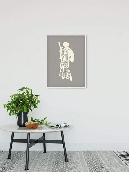 Art Print Star Wars - Silhouette Quotes Leia 30x40cm