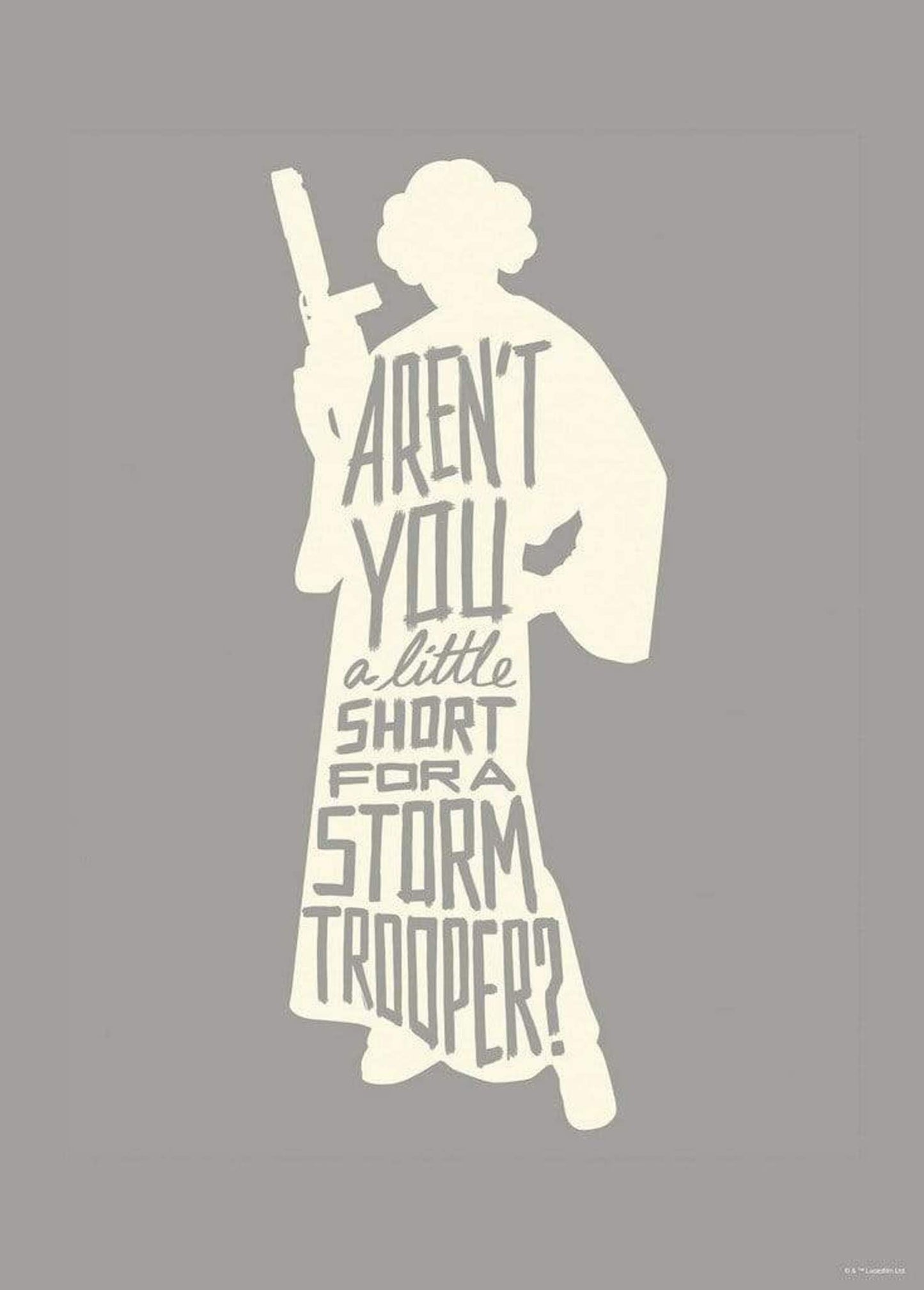 Art Print Star Wars - Silhouette Quotes Leia 50x70cm