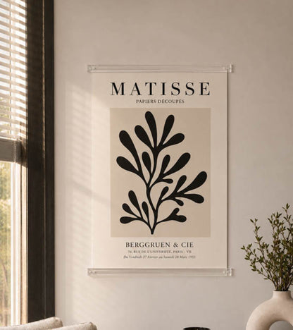 Poster Hangers Transparent 40cm - Strips with Hole Groove