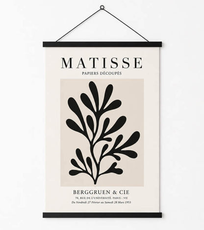 Poster Hangers Black 40cm - Strips with hanging Eyelets