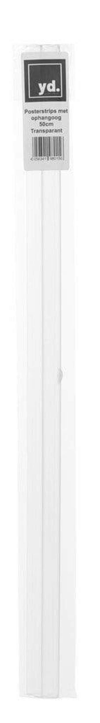 Poster Hangers Transparent 50cm - Strips with hanging Eyelets