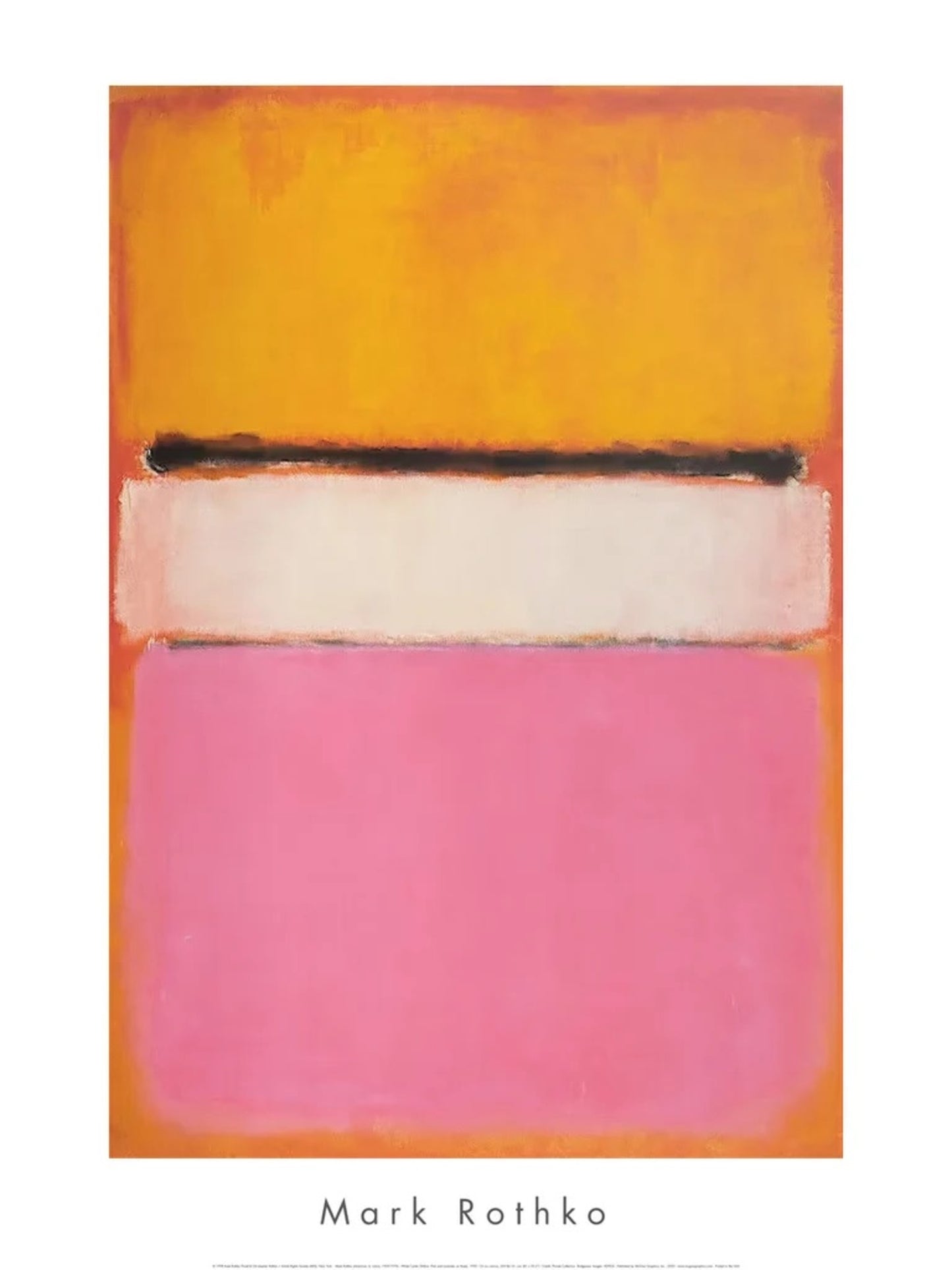 Art Print Mark Rothko - White Center - 1950 61x84cm