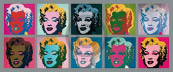 Art Print Andy Warhol - Ten Marilyns 1967 134x56cm