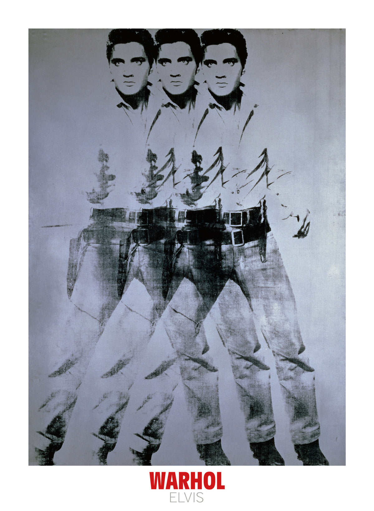 Art Print Andy Warhol - Elvis 1963 Triple 66x90cm