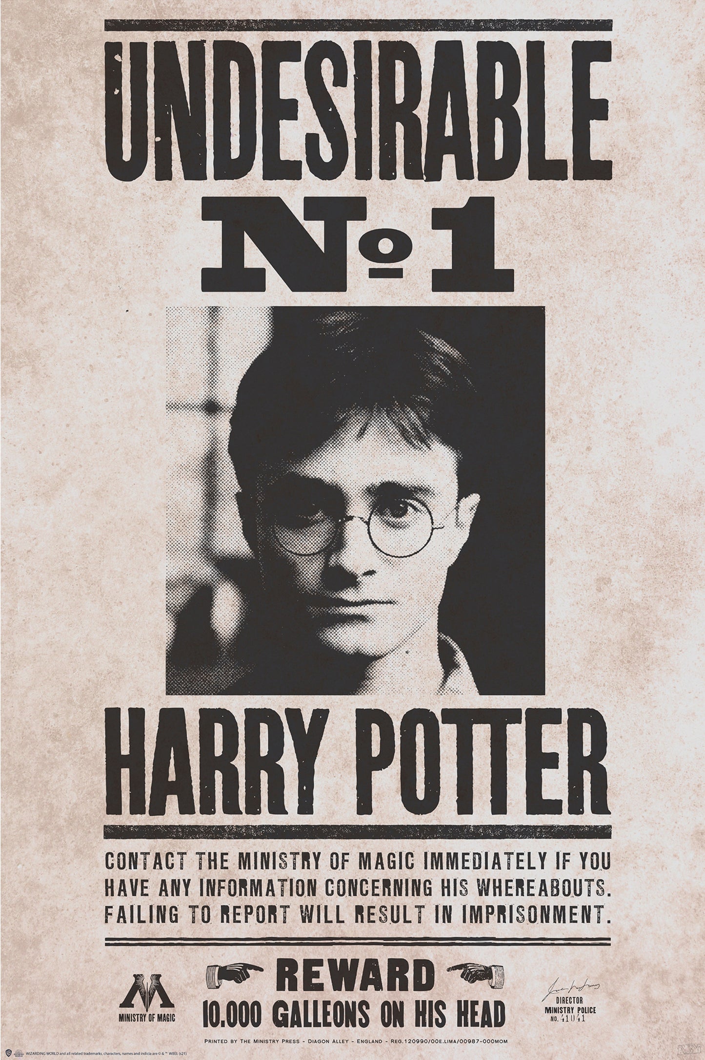Poster Harry Potter Undesirable nr 1 61x91,5cm