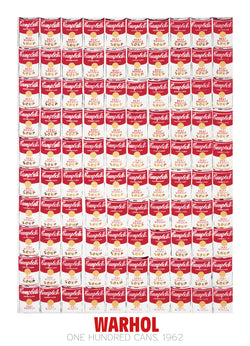Art Print Andy Warhol - One Hundred Cans 1962 65x90cm