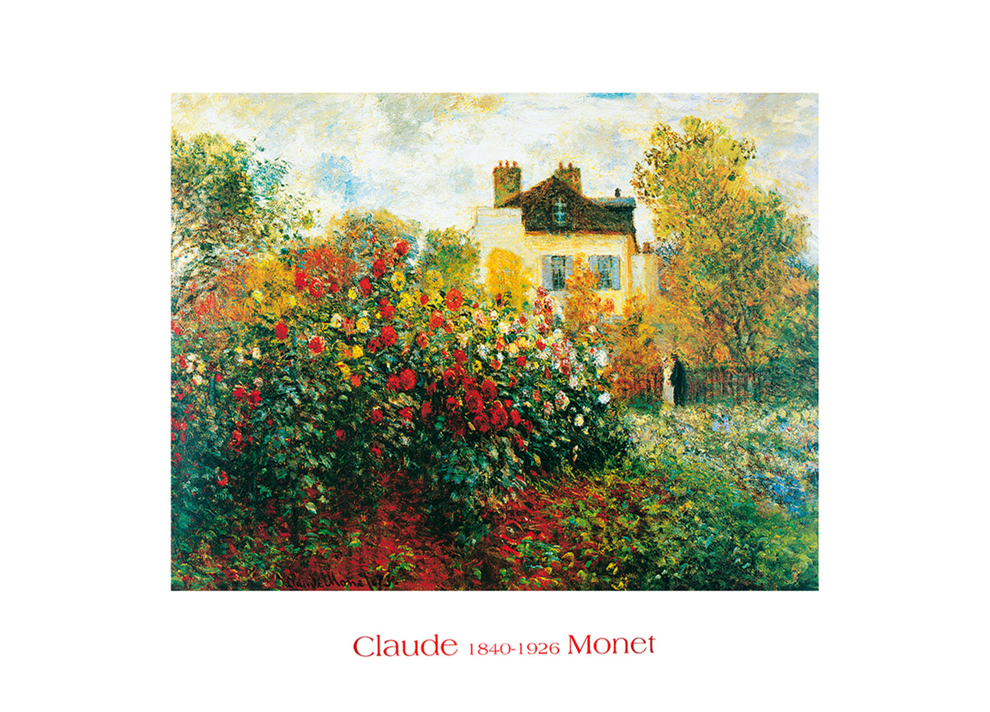 Art Print Claude Monet - The Artist's Garden 70x50cm