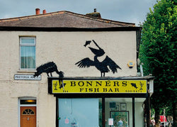 Art Print Banksy - Pelikane Fish and Chips 70x50cm