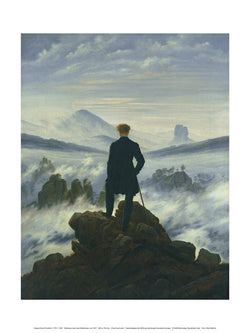 Art Print Caspar David Friedrich Der Wanderer im Nebelmeer 30x40cm