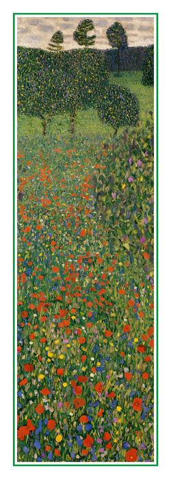 Art Print Gustav Klimt - Poppy Field 25x70cm