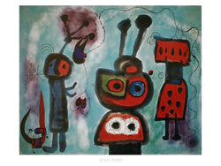 Art Print Joan Miró - Loiseau au regard calme 80x60cm